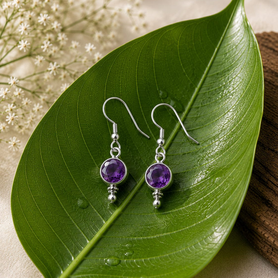 AMETHYST EAR RINGS