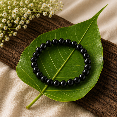 Black Obsidian Beaded Bracelet  Protection • Grounding • Inner Strength