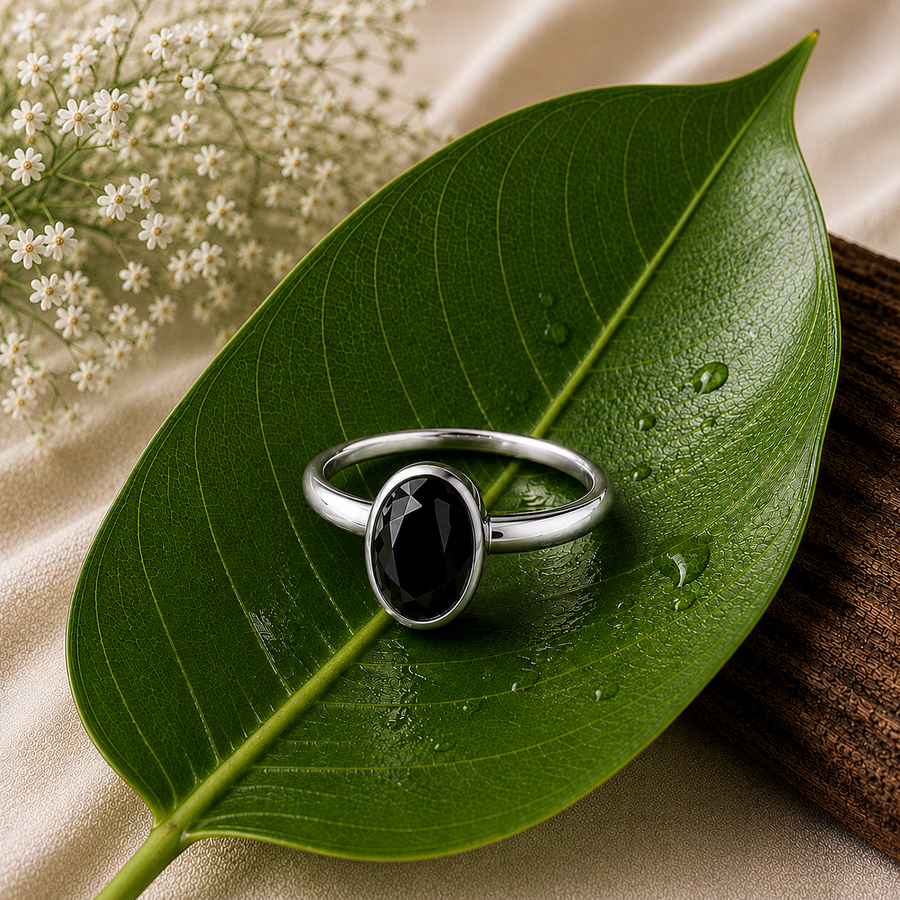 Black Obsidian Gemstone Ring  Protection • Grounding • Inner Strength
