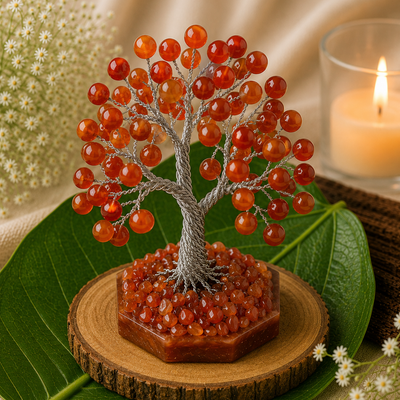 Carnelian Crystal Tree  Confidence • Courage • Vitality
