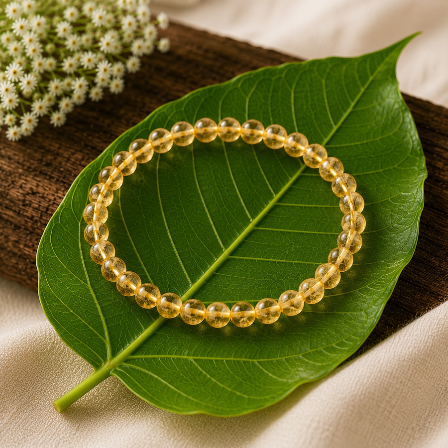 Citrine Crystal Bracelet (6mm Beads)  Prosperity • Success • Positive Energy