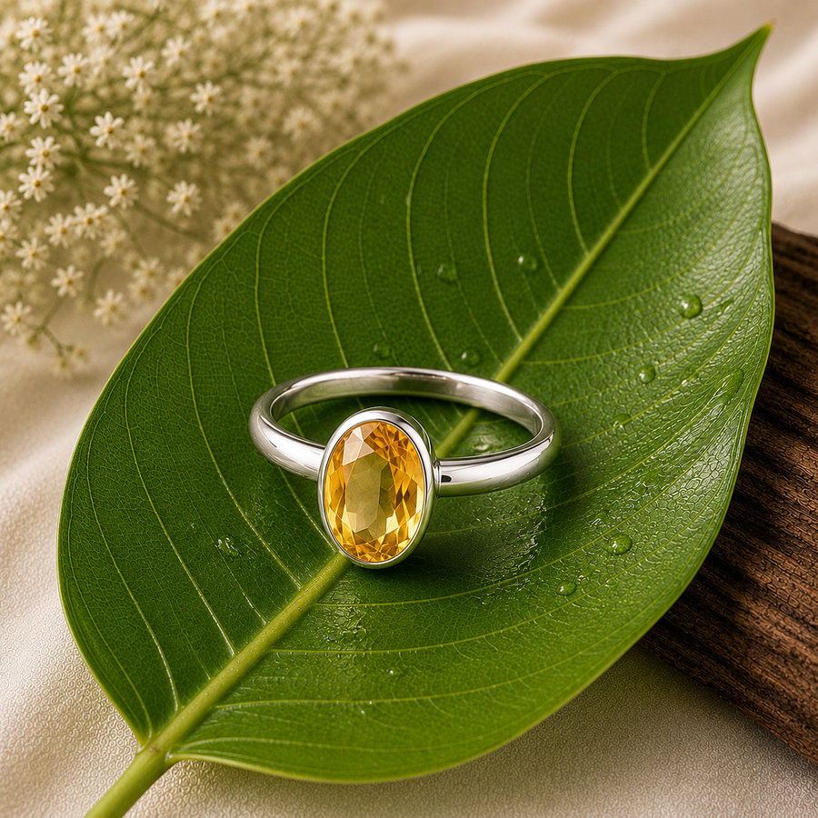 Citrine Crystal Ring  Abundance • Confidence • Timeless Elegance