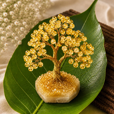 Citrine Crystal Money Tree  Prosperity • Success • Positive Energy