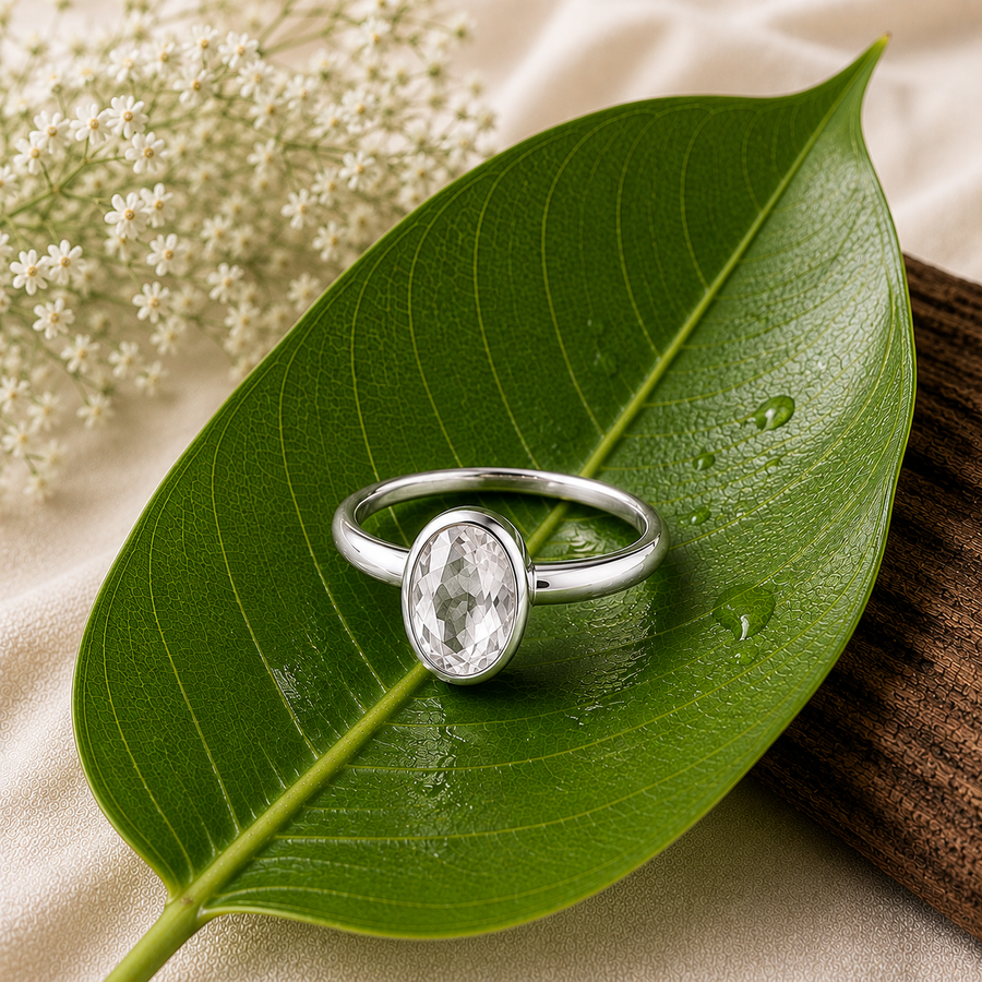 Clear Quartz Crystal Ring  Clarity • Balance • Timeless Elegance