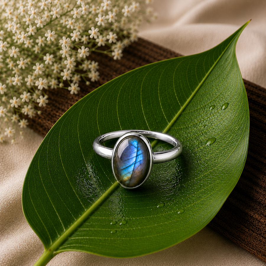 Labradorite Gemstone Ring  Protection • Intuition • Transformation