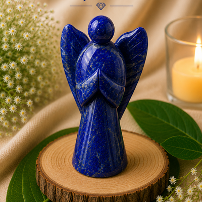Lapis Lazuli Crystal Angel Figurine  Wisdom • Truth • Protection