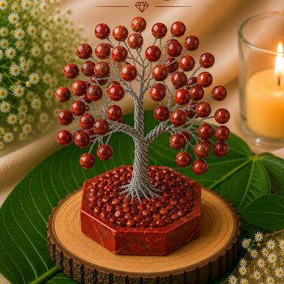 Red Jasper Crystal Money Tree  Strength • Stability • Protection