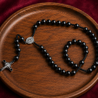 BLACK OBSIDIAN 10MM ROSARY
