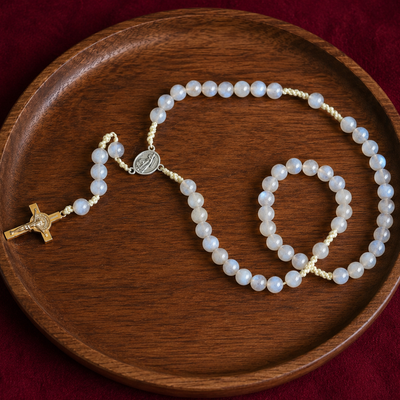 MOONSTONE 10MM ROSARY