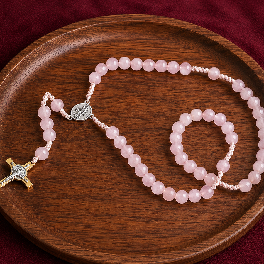 ROSE QUARTZ 10MM ROSARY