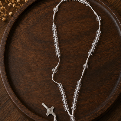 CLEAR QUARTZ 6MM ROSARY