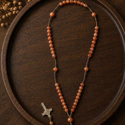SUNSTONE 8MM ROSARY