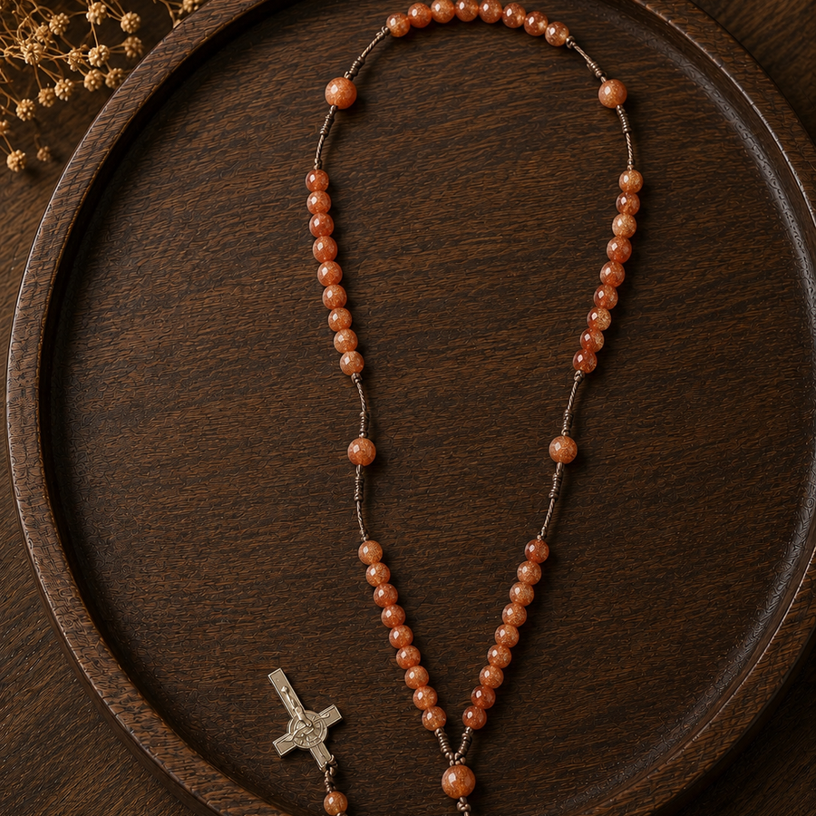 SUNSTONE 6MM ROSARY