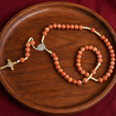 SUNSTONE 10MM ROSARY
