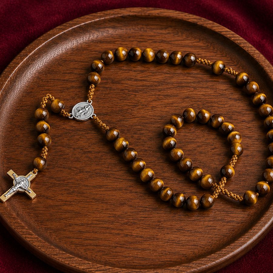 TIGER EYE 10MM ROSARY